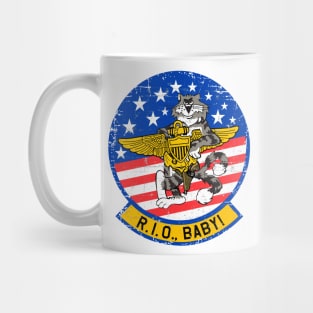 F-14 Tomcat - R.I.O (Radar Intercept Officer) Baby! Grunge Style Mug